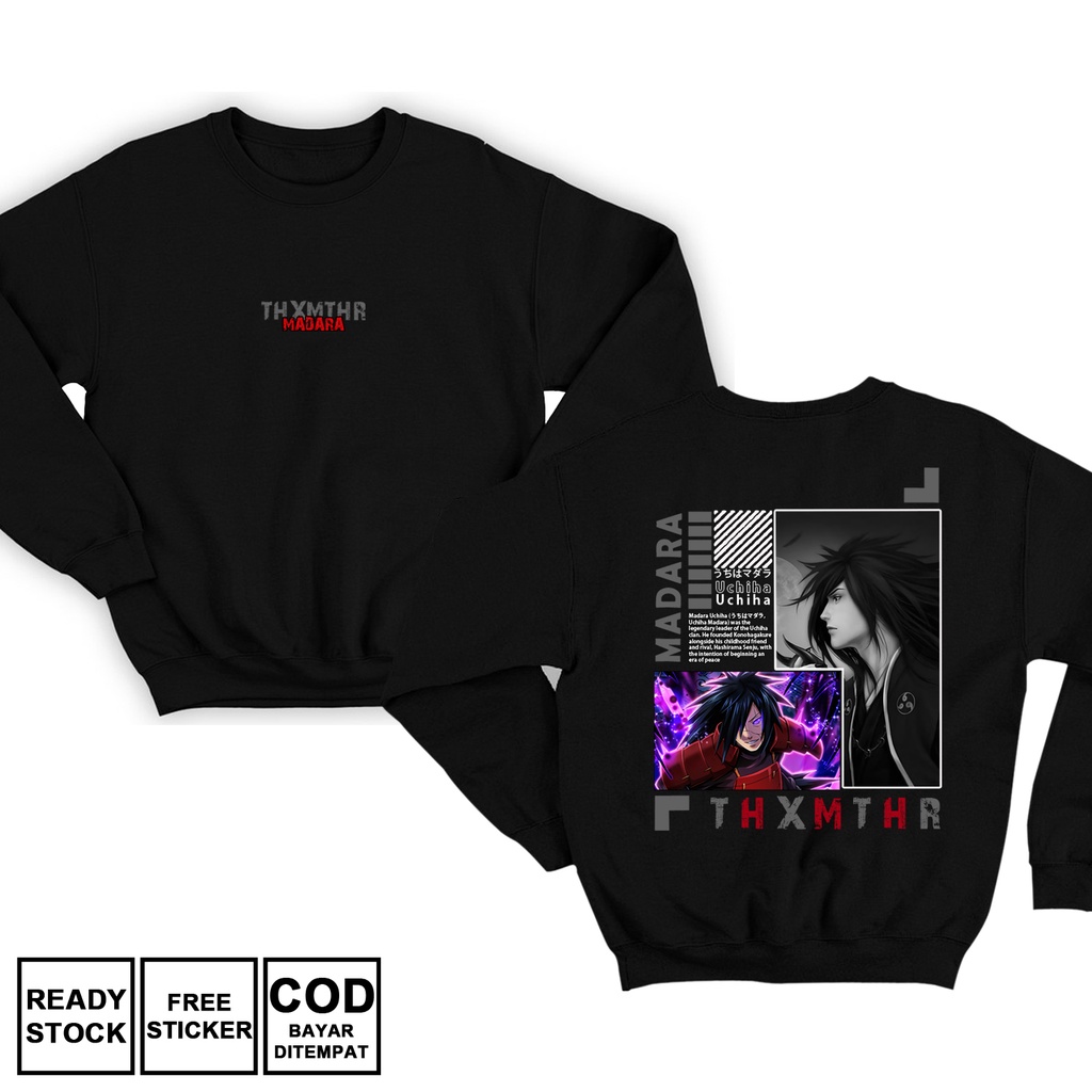 SWEATER MADARA UCHIHA NARUTO ANIME MANGA HOKAGE OBITO AKATSUKI KONOHA KLAN UCHIHA ZETSU SASUKE KAGUY
