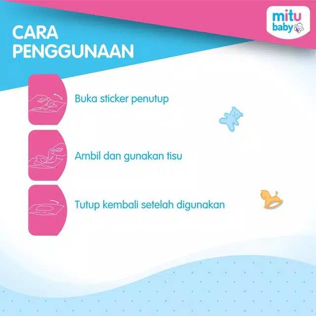 MITU BABY ANTISEPTIC HYPOALERGENIC WIPES 50'S
