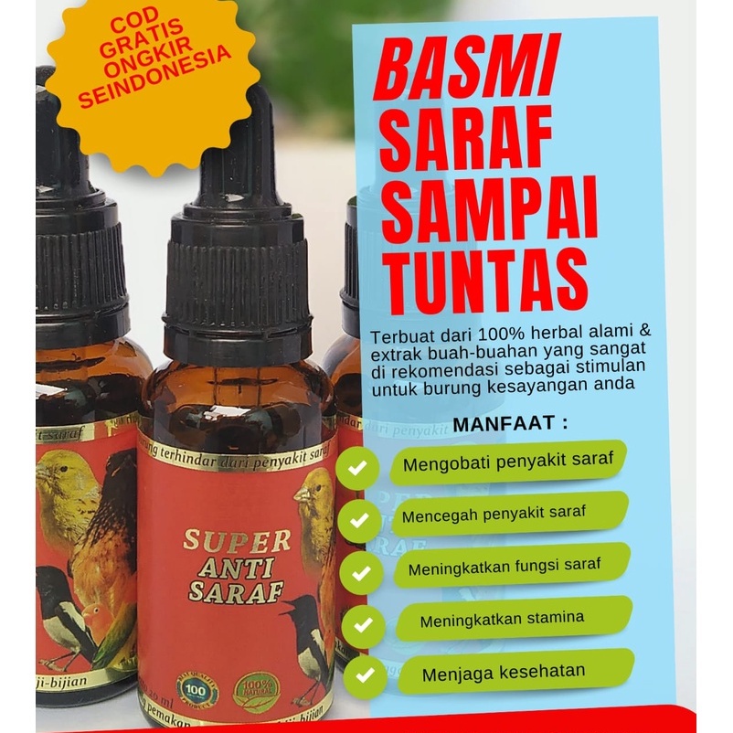 Obat burung saraf super anti saraf untuk sakit burung lumpuh
