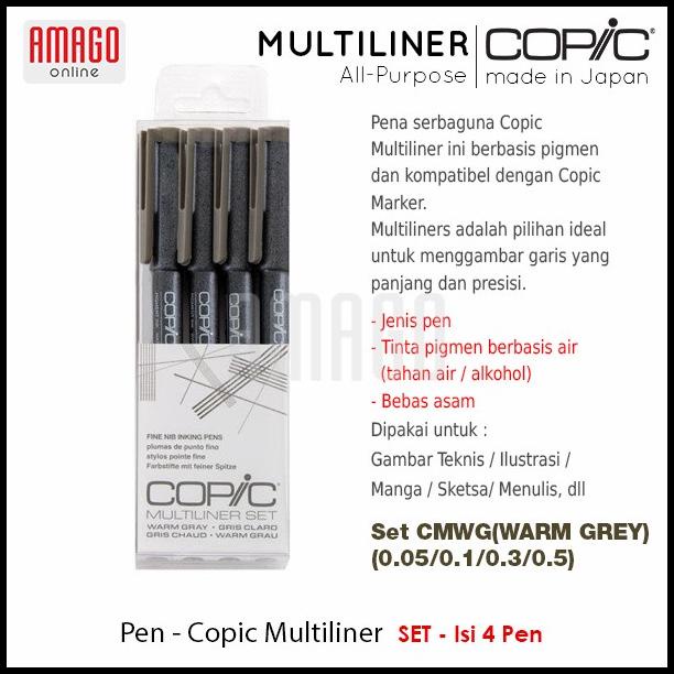 

Copic Multiliner - Warm Grey - (4 Pcs/Set) - Cmwg/Set