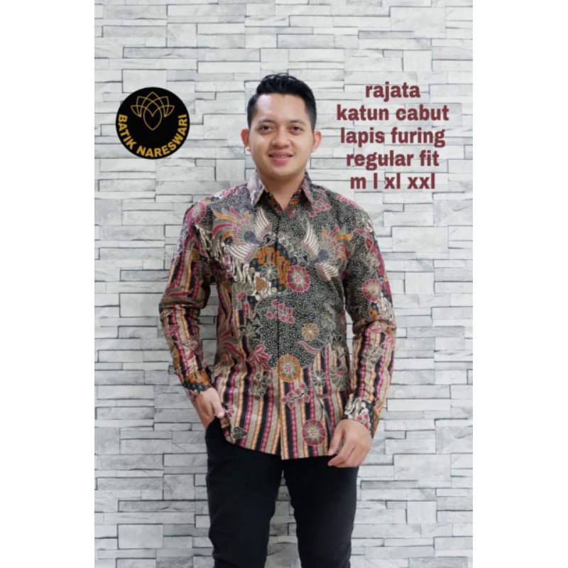 Kemeja Batik Lengan Panjang / Pendek Terbaru Batik Lapis Furing Batik Motif Formal RAJATA