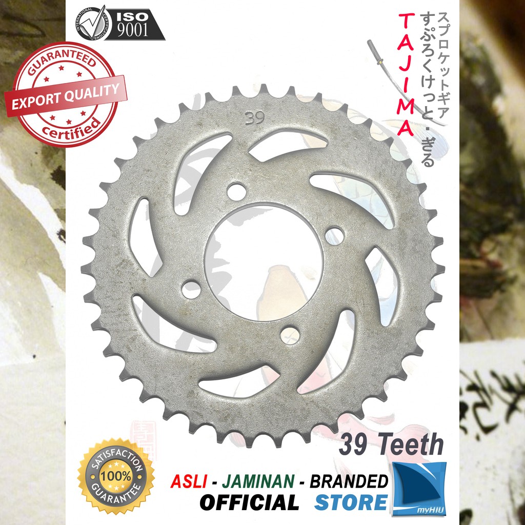 Gigi Tarik 28T ~ 39T SUZUKI Smash / New, Arashi, Titan Gir Belakang - Rear Sprocket Gear TAJIMA-428-30T