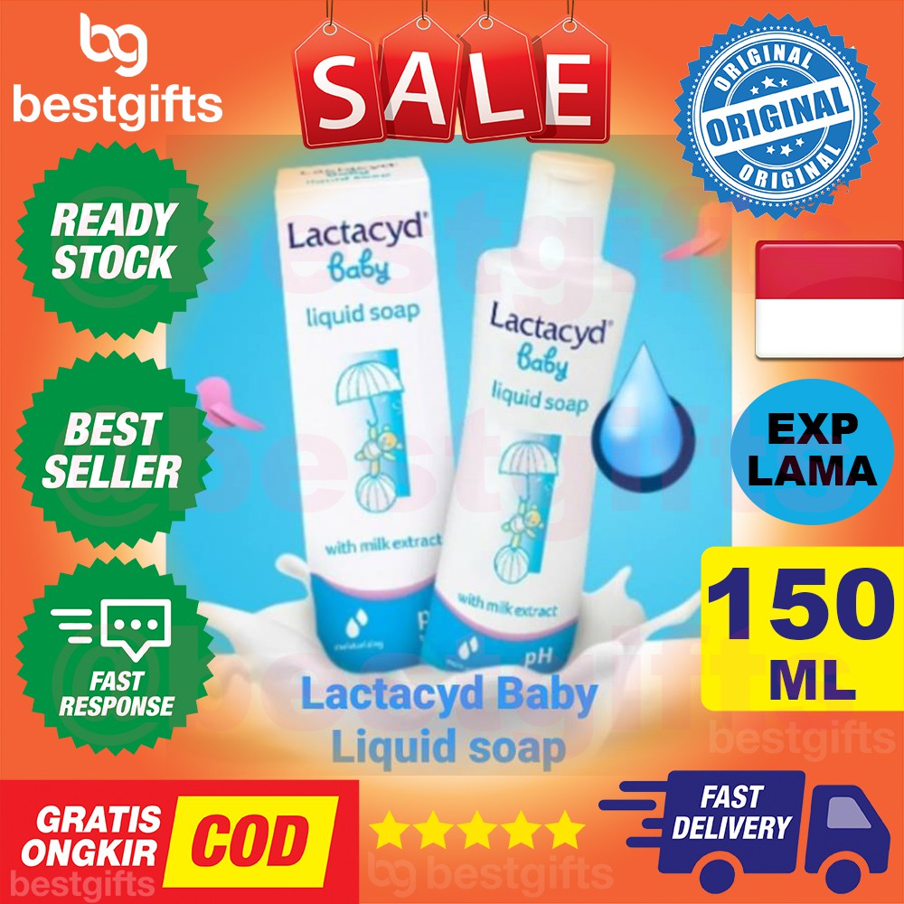 LACTACYD BABY LIQUID SOAP SABUN MANDI BAYI HIPOALERGENIK MELEMBABKAN KULIT KERING ANAK BAYI 150 ML