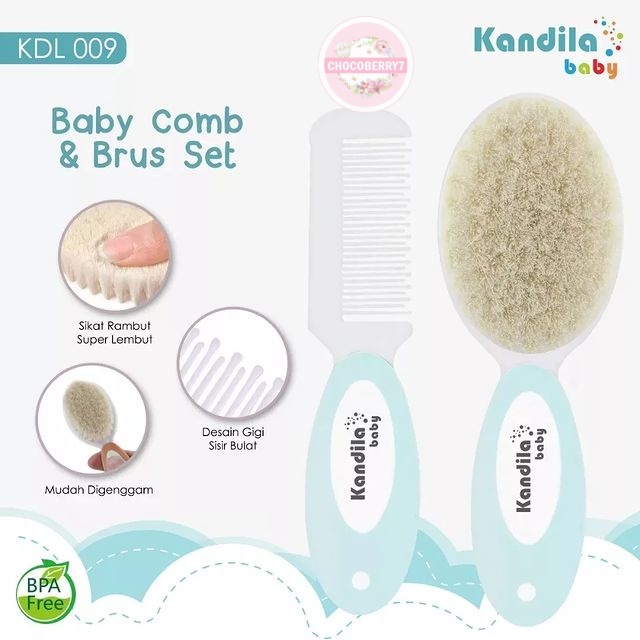 Kandila Baby Comb and Brush Set Sikat dan Sisir Bayi KDL009