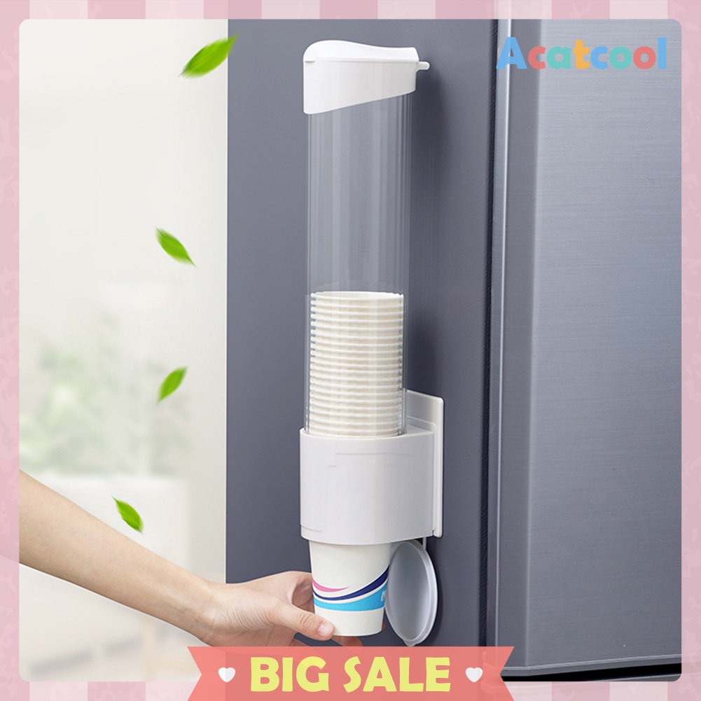 Plastic Cups Holder Disposable Cup Rack Dust-proof Paper Cups Dispenser