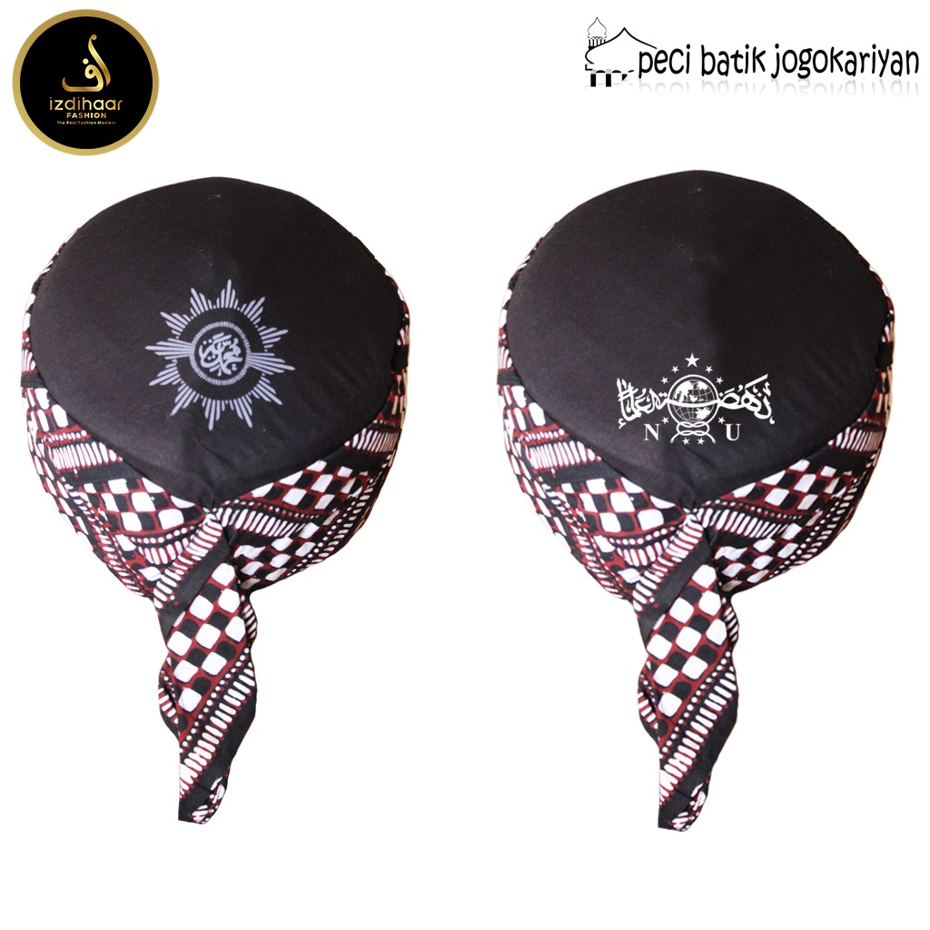 Asli COD Peci Batik Jogokariyan Logo Muhammadiyah Kopiyah Songkok Logo NU | Peci NU | Peci Muhammadi