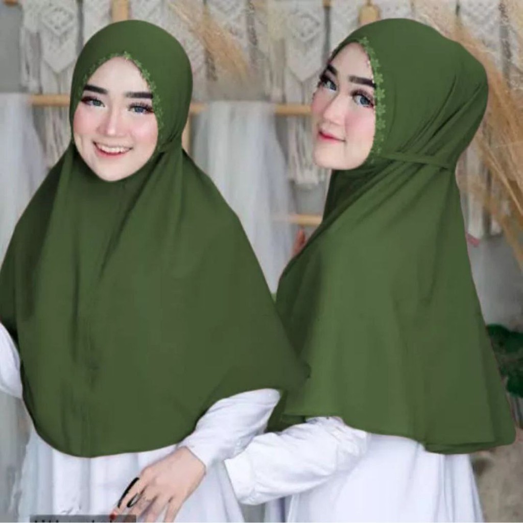 PROMO JILBAB INSTAN BUNGA MELATI ALIYA MARYAM RENDA BUNGA WAJAH ORI KARTIKA