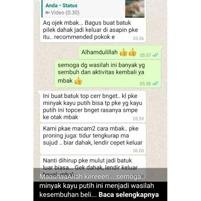 Kayu putih Plus herbal Pelega sesak napas