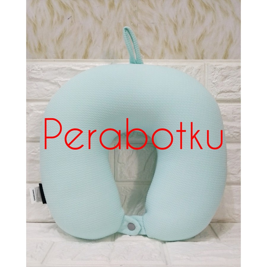 Samono Bantal Leher SNP001 / Bantal Travel Lembut Multifungsi