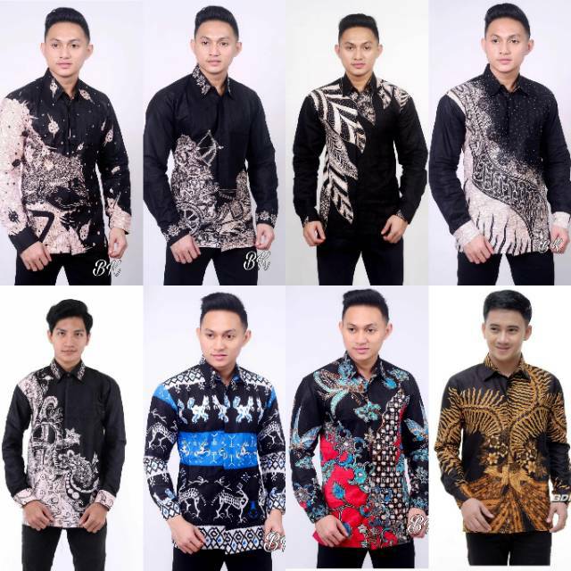 Kemeja Batik  Pria PPBTK07 Modern Lengan  Panjang  Casual 