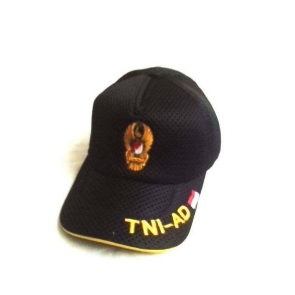 Topi Jala TNI AD Hitam - Topi TNI AD Jala Hitam