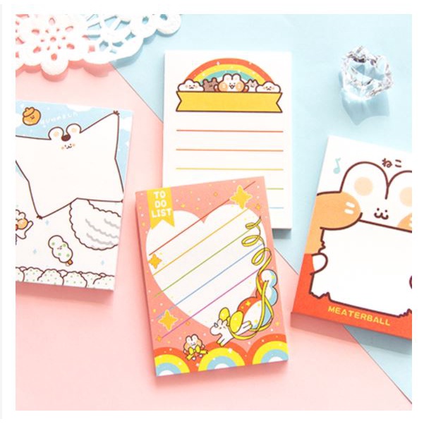 

Sticky memo pad - memo pad lucu - planner 2023 - bullet journal - mini sticky notes