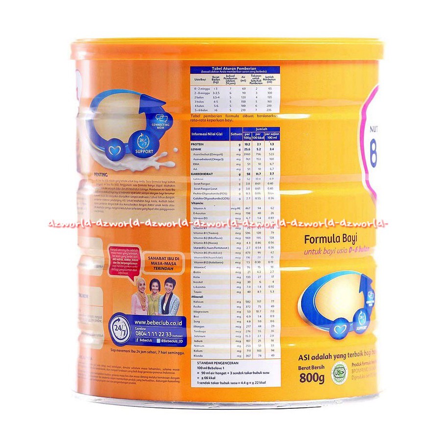 Nutricia 800gr Bebelove 1 Susu Formula Bayi 0-6bulan Bebe love 1 Satu Bebelac 800 gram Go Great Susu Bubuk Kemasan Kaleng
