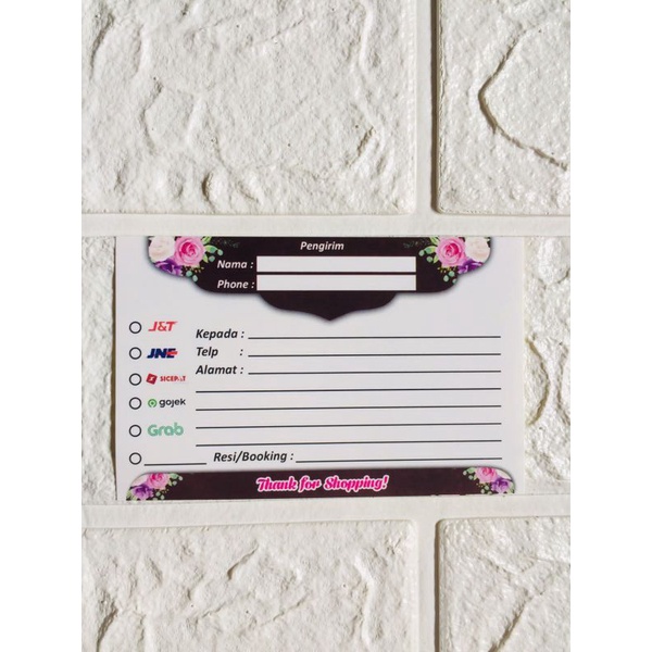 

label pengiriman olshop / sticker pengiriman murah