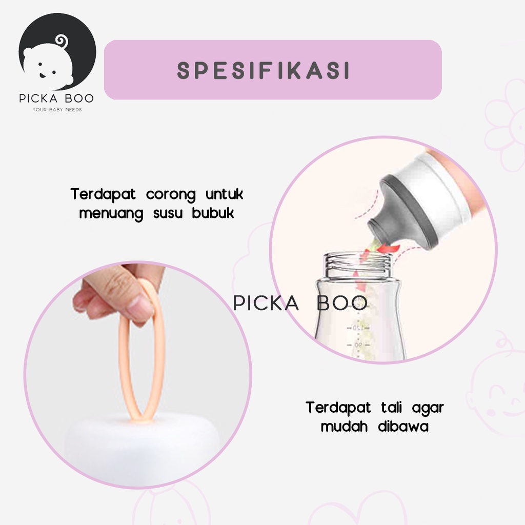 PICKA BOO Dispenser Susu Tempat Susu Bubuk Traveling 4 Susun