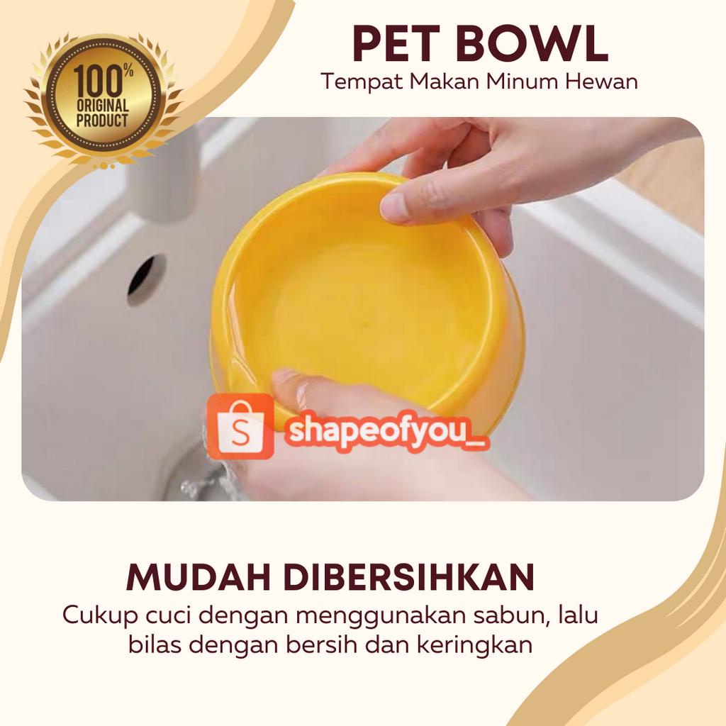 Mangkok Makanan Kucing Anjing Bulat Anti Slip Anti Semut Tempat Makan Minum Hewan Pet Bowl