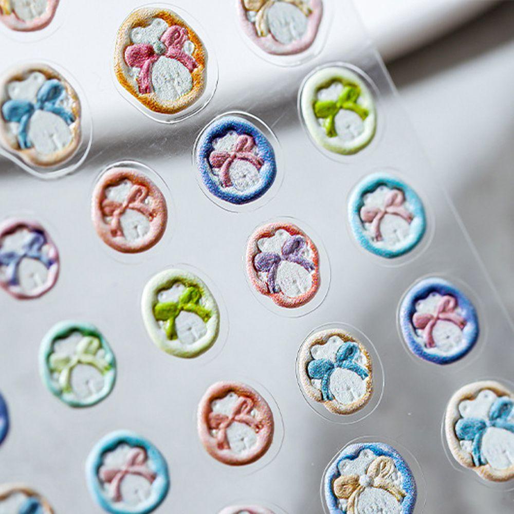 Needway Kartun Stiker Kuku Lucu Fashion Chipmunk Cinta Hati Perekat Diri DIY Nail Art Dekorasi