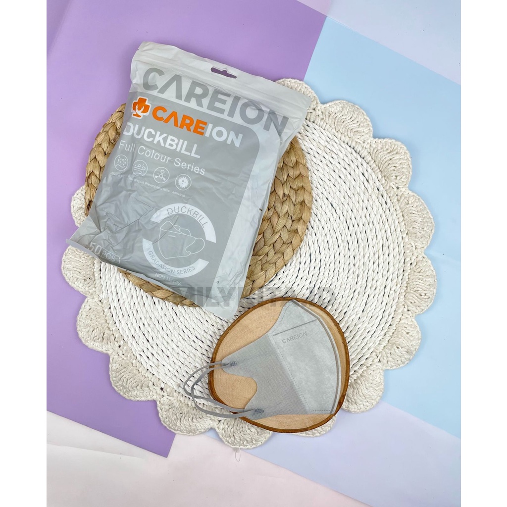 Masker Duckbill Hitam Putih Warna Isi 50 pcs Earloop 3 ply Dewasa dan Anak Murah