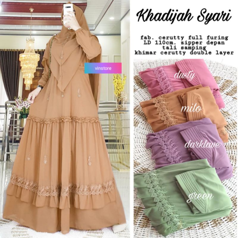 KHADIJAH SYARI #1 KHADIJAH #2 KHADIJAH #4 KHADIJAH #5 #6 #7 SANTIKA DRESS GAMIS DRESS BY VINSTORE