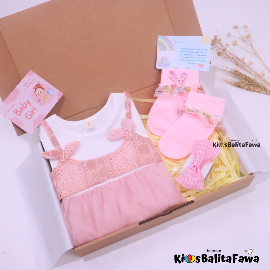 [HARUKA] Hampers Baby Girl 3-30 Bulan / Kado Lahiran Hadiah Bayi Perempuan Bulan New Born Gift Dress