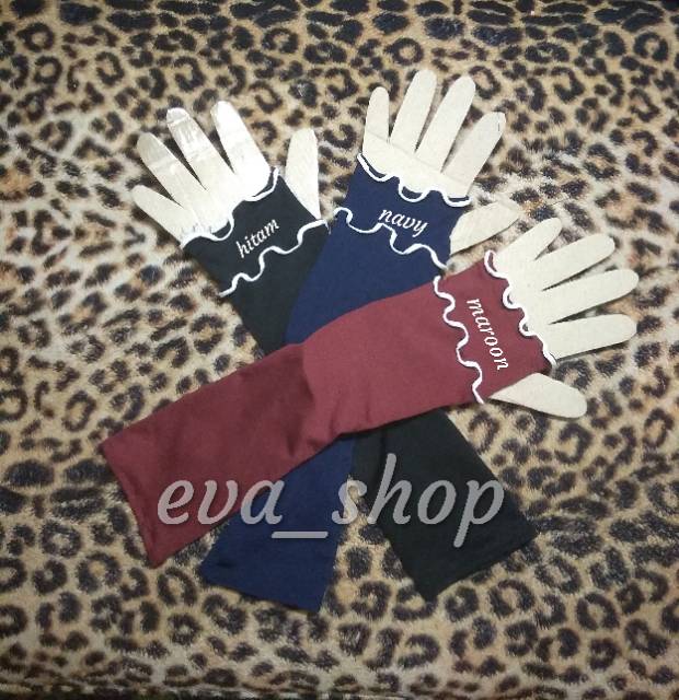 Handsock Jempol Curly Manset Tangan Wanita Muslimah Bahan Spandex baloon Handsock Polos Grosir Murah