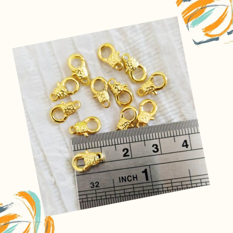 Kait Udang Lobste  Warna Gold Kait Masker Kait Kalung Masker