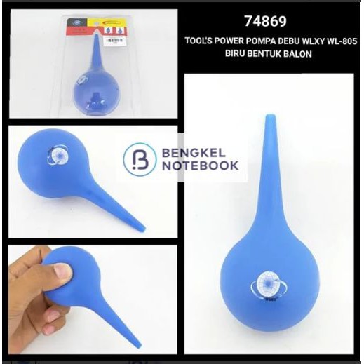 Pompa Debu Biru Bentuk Balon Non Packing Tool's Pompa Debu Biru Bentuk Balon