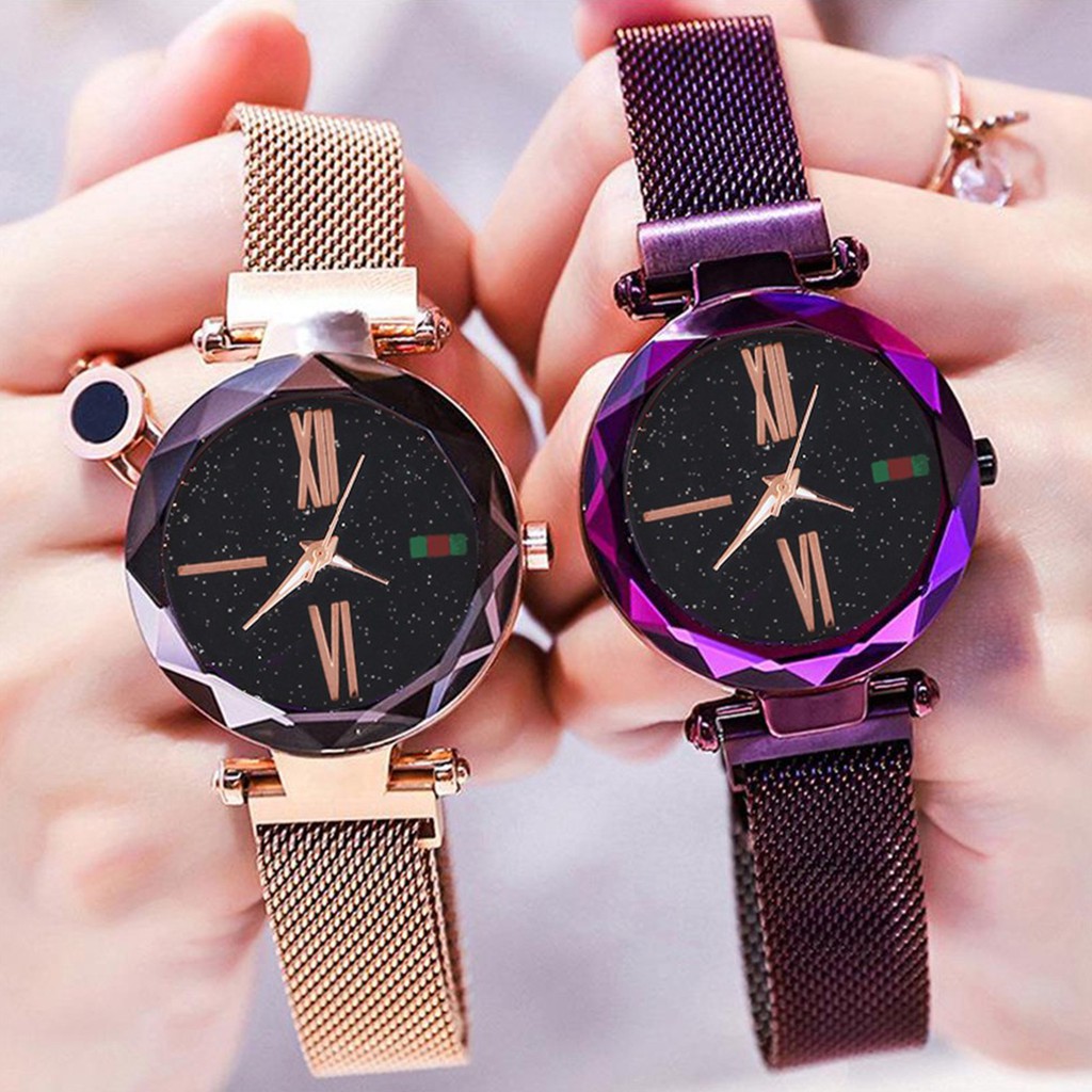 [✅COD] Jam Tangan Rantai Magnet Analog Watch Aksesoris Fashion Korean Style Wanita Cewek Anti Air Murah Couple Original