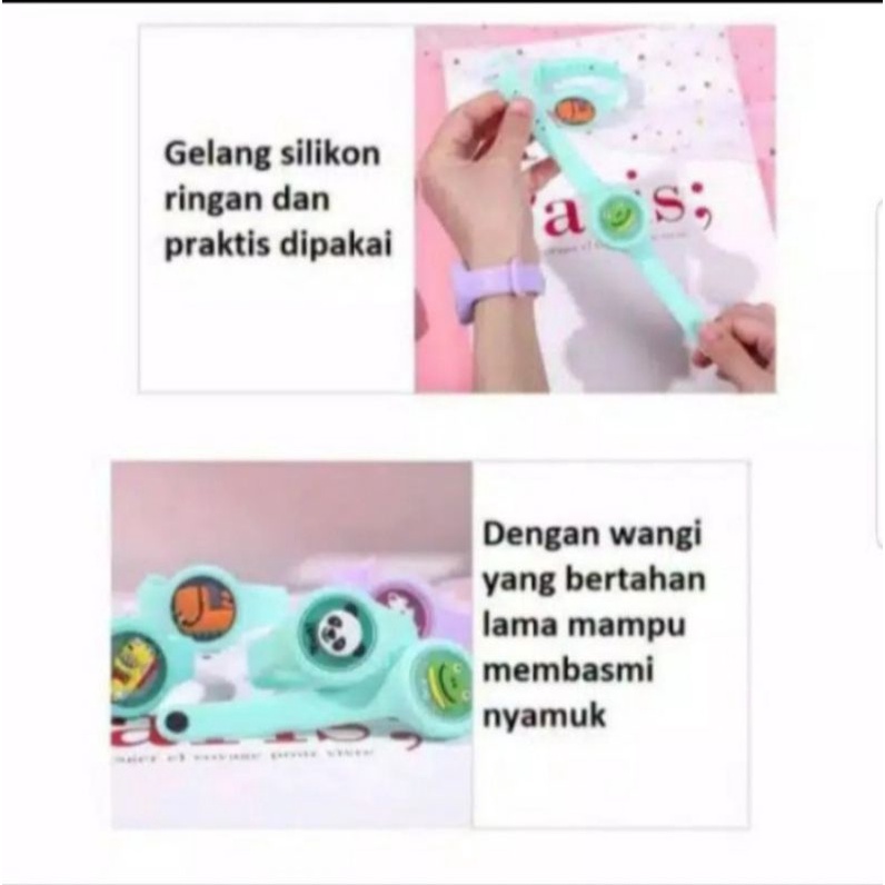 hokkiterus21 Gelang jam anti nyamuk anak baby bayi dewasa led nyala dus ori mosquito repellent