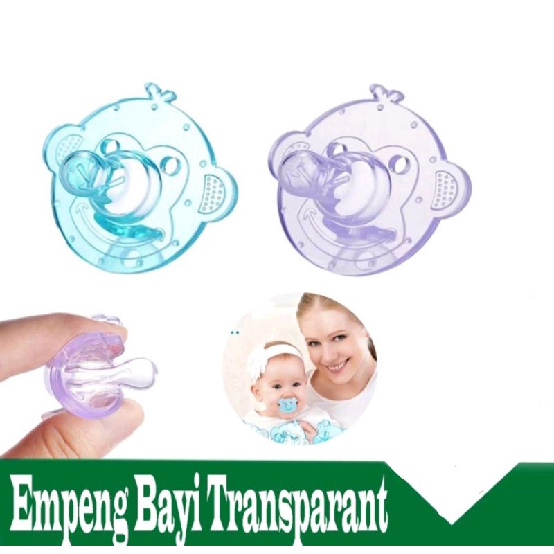 EMPENG BAYI FULL SILIKON TRANSPARAN DOT PACIFIER