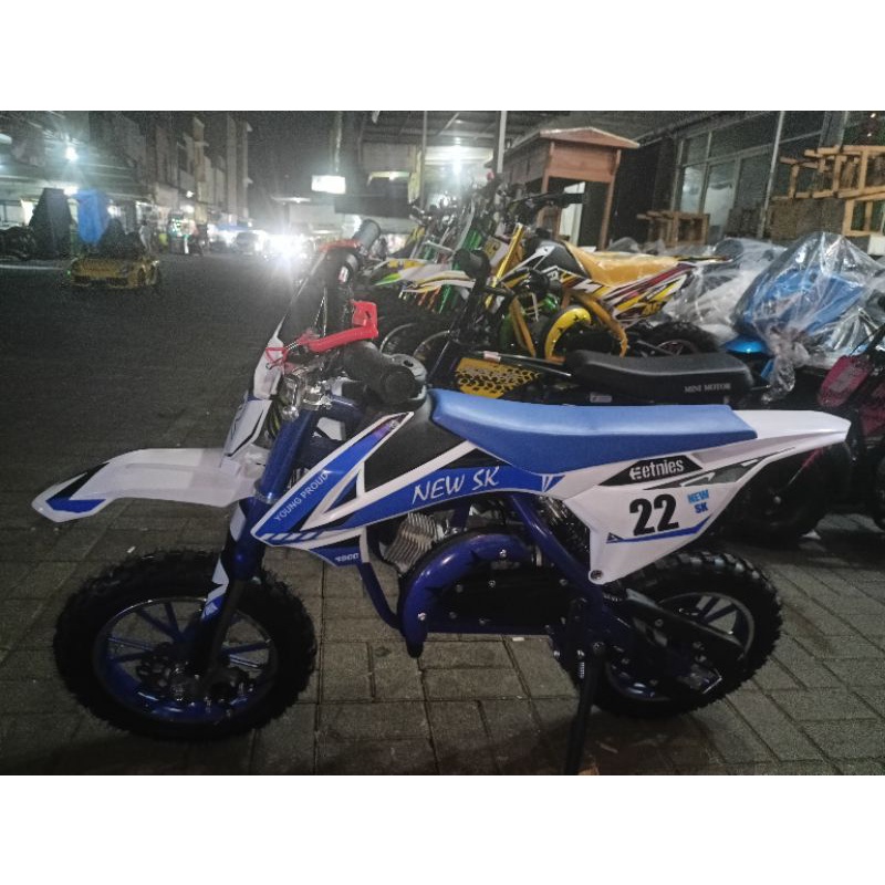 MOTOR MEDIUM TRAIL NEW SK STANG STENLIS MESIN 2 TAK BISA BEBAN 90KG~MOTOR CROSS~ MAINAN MOTOR ANAK