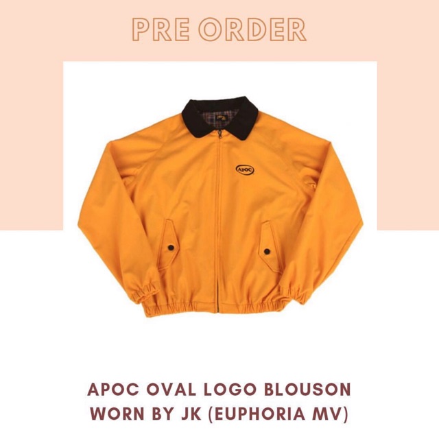 APOC OVAL LOGO BLOUSON worn by Jungkook (Euphoria MV)