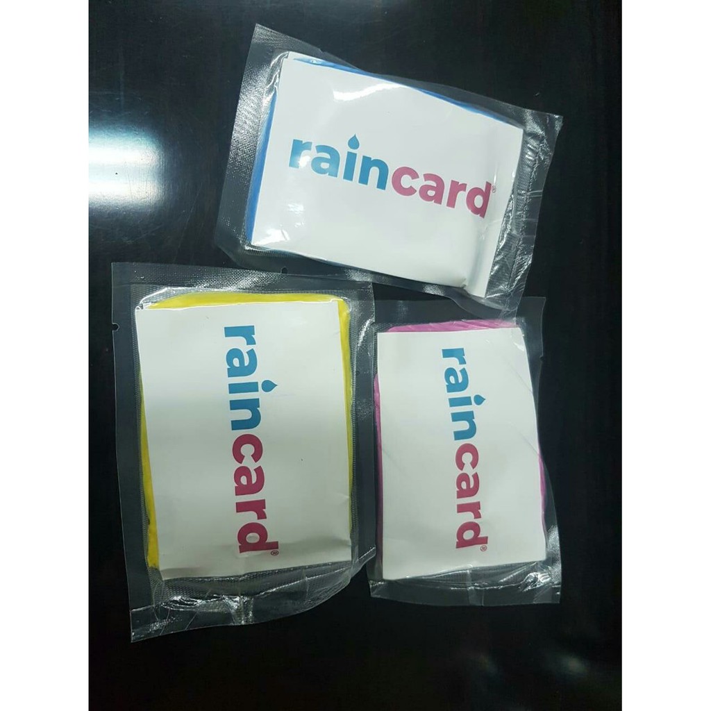 Jas Hujan Lipat - Raincard Model Kartu Dompet Portable Mudah Dibentuk