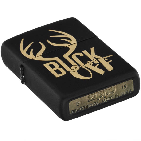 Zippo Original USA 29607 Buck Off Engrave - Stok Lengkap & Resmi