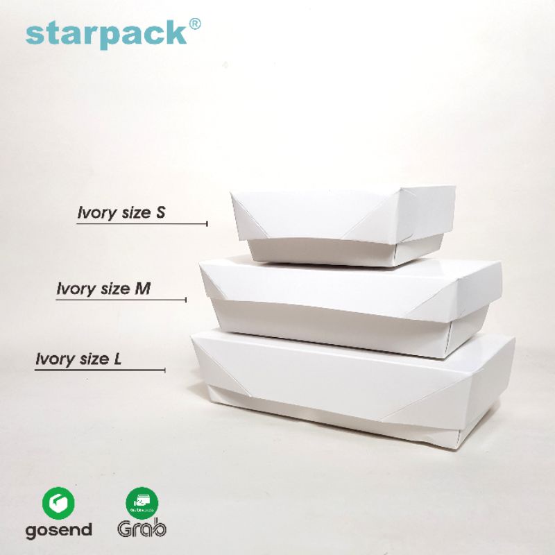 Jual ISI 50 lunch box ivory star pack kotak nasi wadah nasi untuk