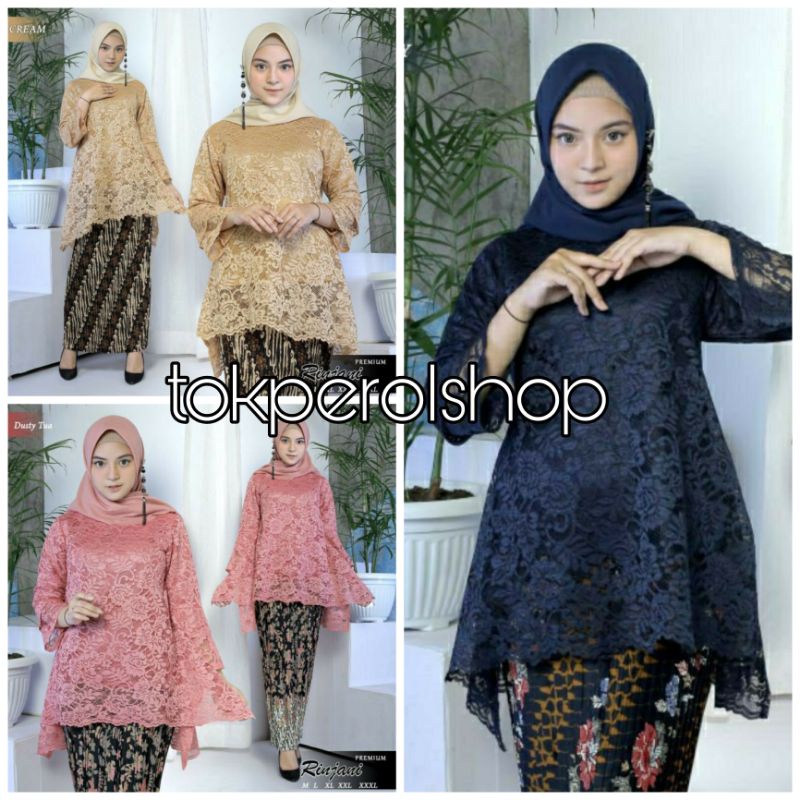 Setelan Kebaya Rinjani Brukat Jumbo ld 130 / Kebaya / Kebaya Modern / Baju Kebaya / Baju Kebaya Mode