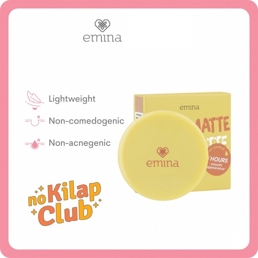 ★ BB ★ Emina Daily Matte Compact Powder 11gr - Bedak Padat