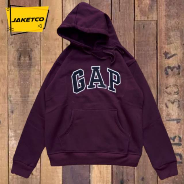 New Trend JAKET SWEATER HOODIE GAP ARCH LOGO MAROON AUTHENTIC ORIGINAL