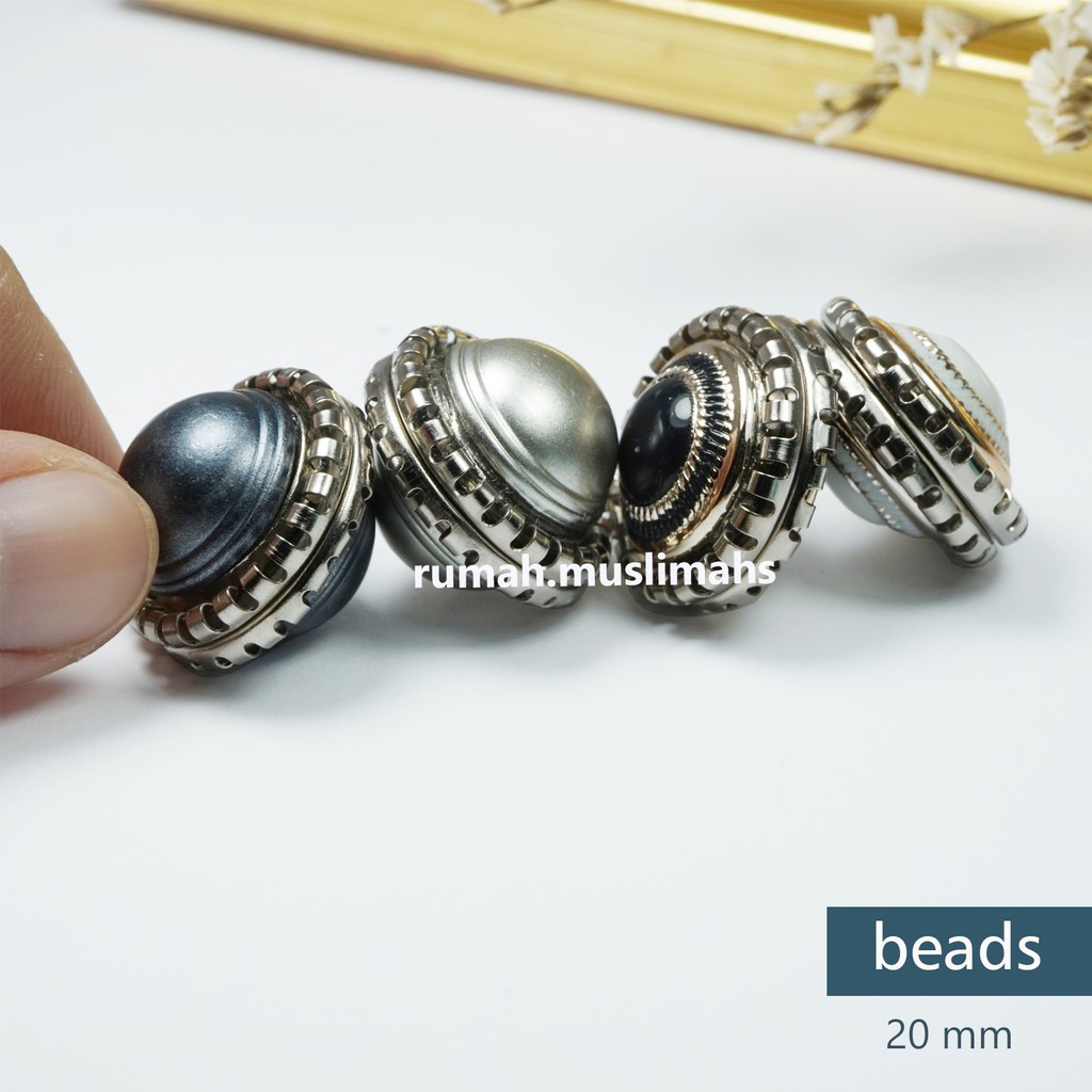 Bros magnet jilbab turki BEADS 20 mm pin magnet hijab turky ori magnetic brooch pejepit kerudung