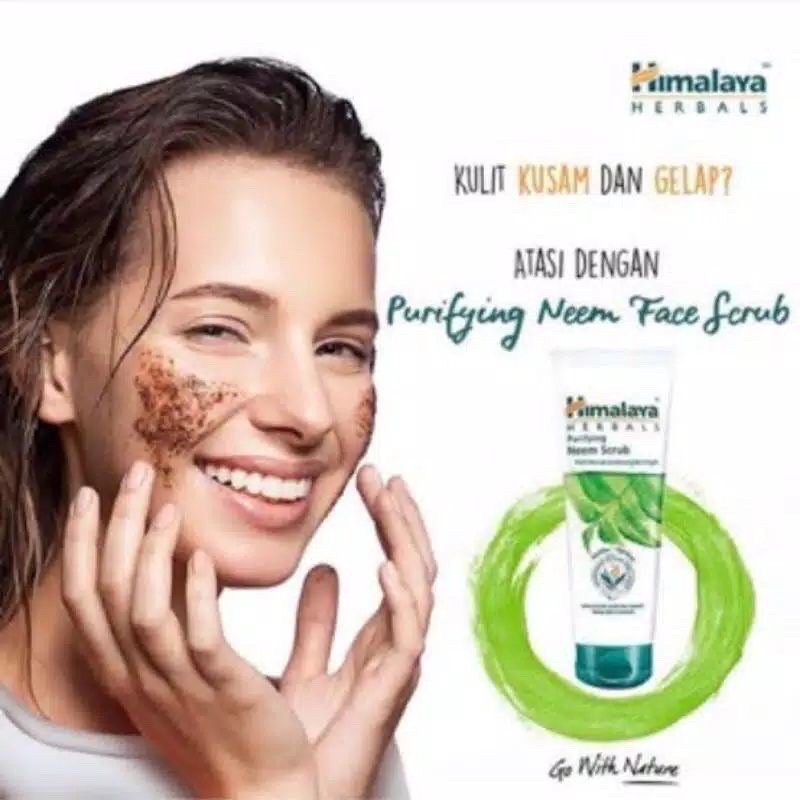 ✿ELYSABETHME✿ ᕼIᗰᗩᒪᗩYᗩ BUY 1 GET 1 himalaya purifying neem scrub wajah peeling untuk kulit berjerawat bahan alami