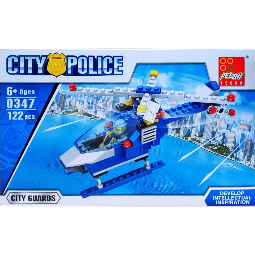 Mainan Lego Brick City Police Helicopter Pesawat Polisi