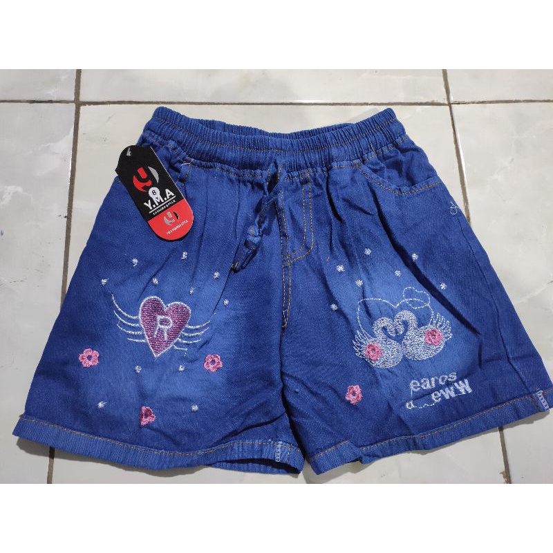 YMA // HOTPANTS JEANS ANAK BT21 usia 3-12 thn