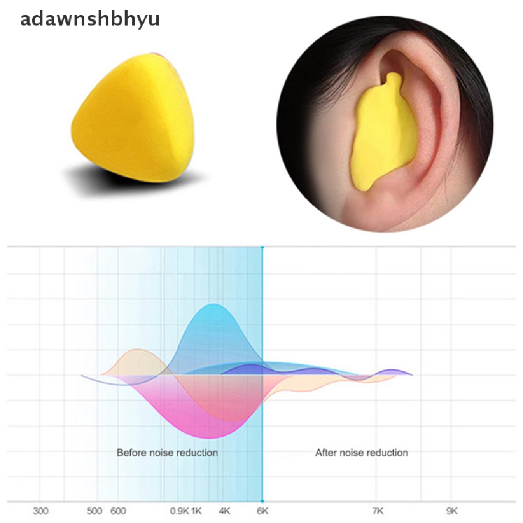 Adawnshbhyu 60pcs /pack Penyumbat Telinga Anti Bising Berbentuk Cetakan Telinga