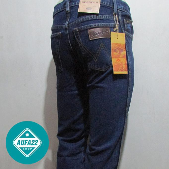Celana WRANGLER Jeans Original Regular BIO WASH - BIRU GELAP 2017 Baru