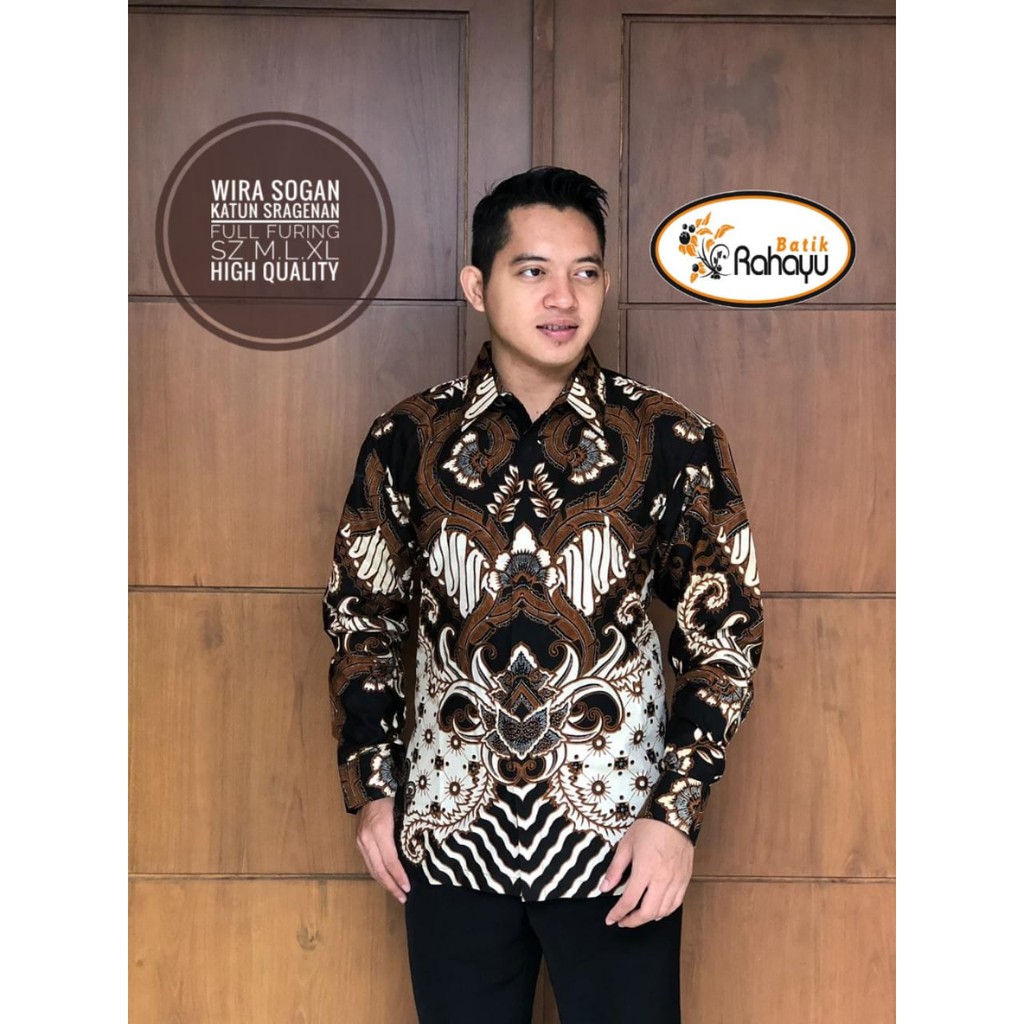 WIRA SOGAN Kemeja Batik Pria Full Furing Katun Sragenan