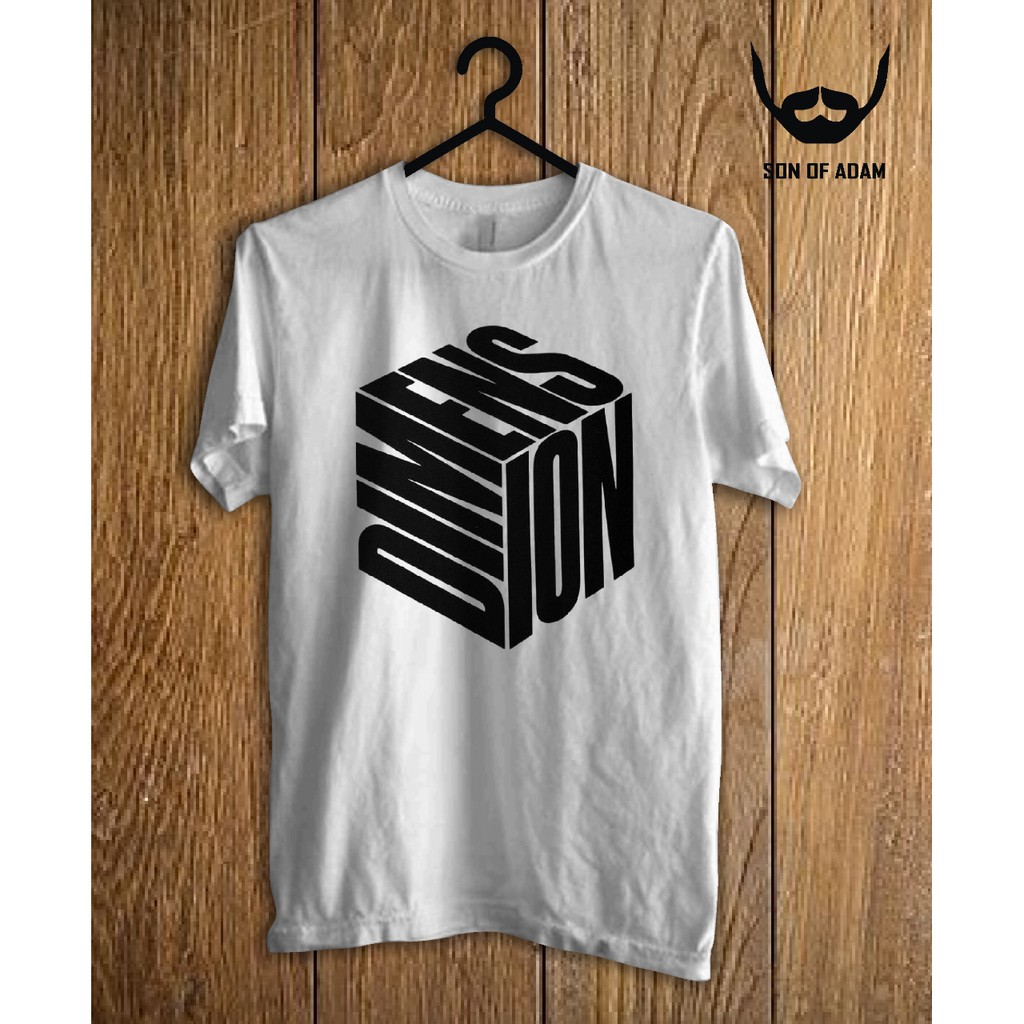 KAOS PRIA SABLON PRINTING DESAIN DIMENSION