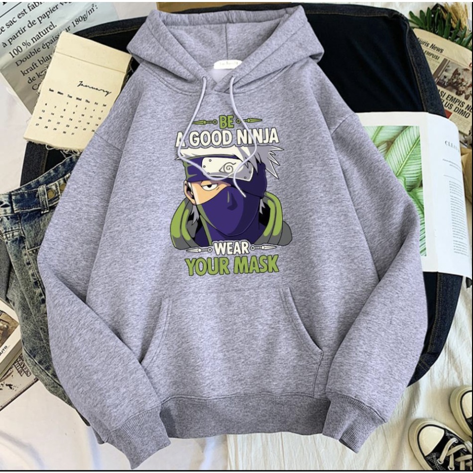 GOOD NINJA NARUTO Jumper Hoodie II Sweater Hoodie Anime II Sweter Oblong Topi Sz M - XL ( Pria &amp; Wanita / Anak &amp; Dewasa )