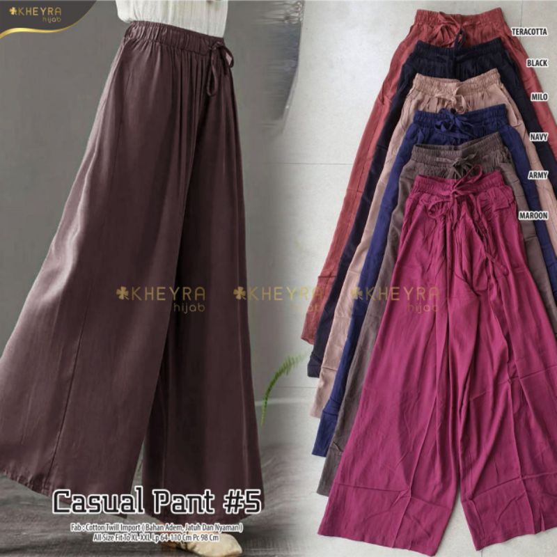 Casual Pants #5 - Celana Casual - Celana Panjang Wanita - Cullote - by Kheyra
