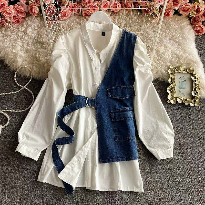 NOMI TUNIK JEANS DENIM KOREAN STYLE