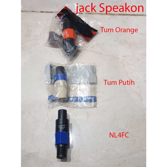 jack jek spikon speakon TUM orange putih NL4FC